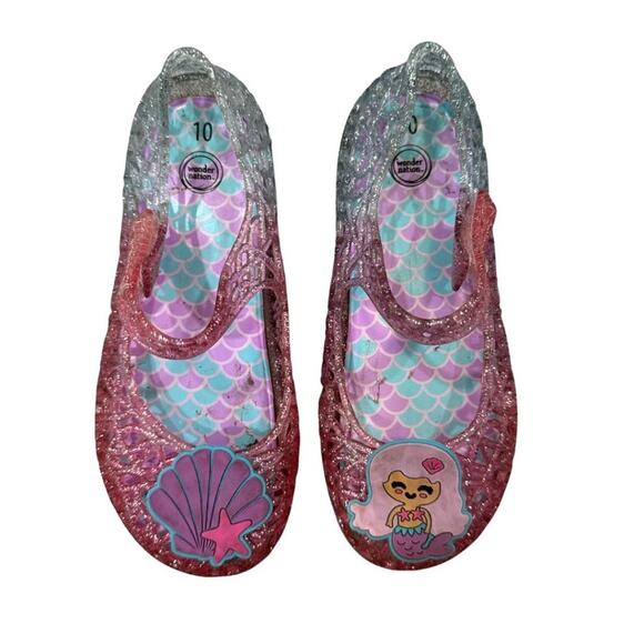 wonder nation Other - Wonder Nation Mermaid Mary-Jane Jelly Sandals Pink, Purple 10